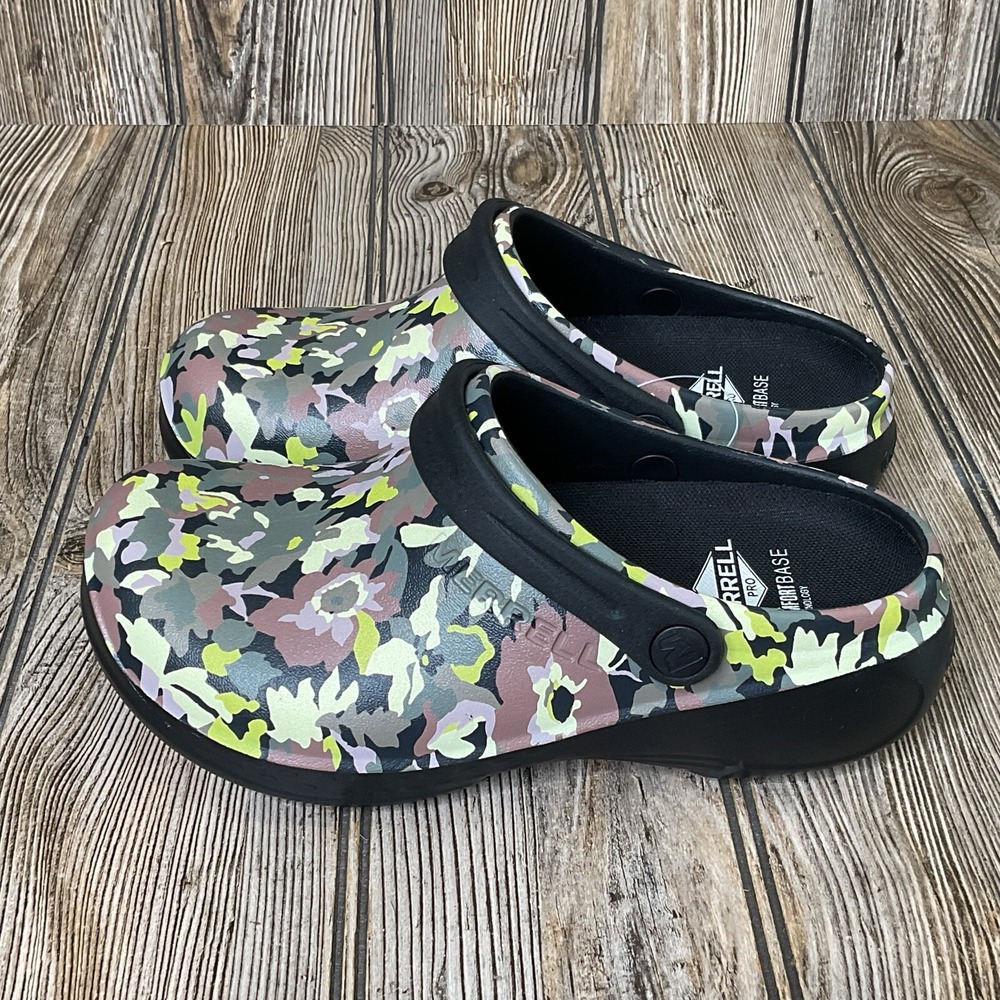 Merrell Womens Pro Nursing Encore Size 5 Pro Floral Clogs Shoes J004440-001